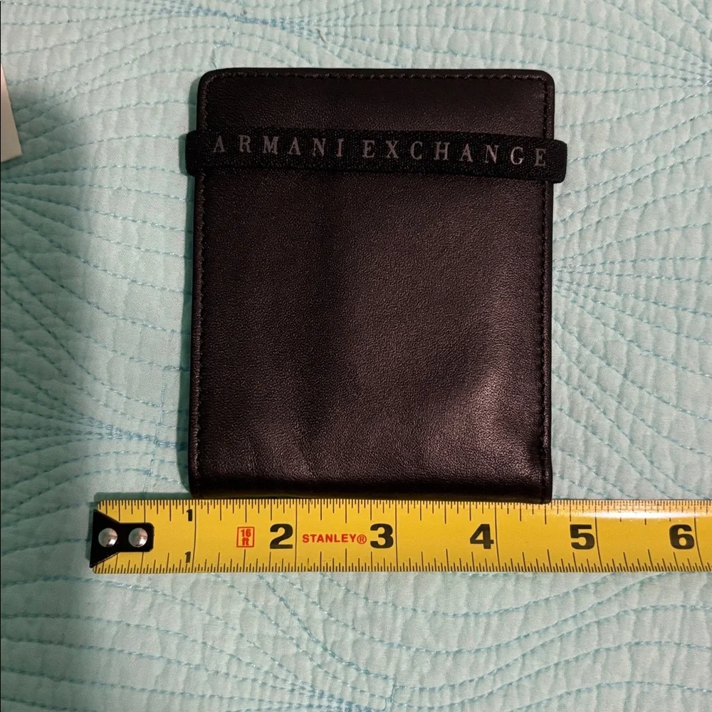 Armani Exchange Leather Wallet with Strap